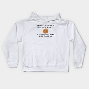 Long Island Bagel 2 (Light Colors) Kids Hoodie